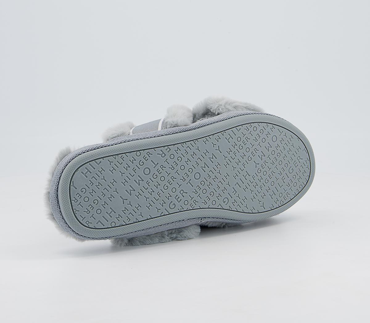 Tommy Hilfiger Tommy Furry Home Slippers Tommy Hilfiger Tommy Furry Home Slippers Steam Grey