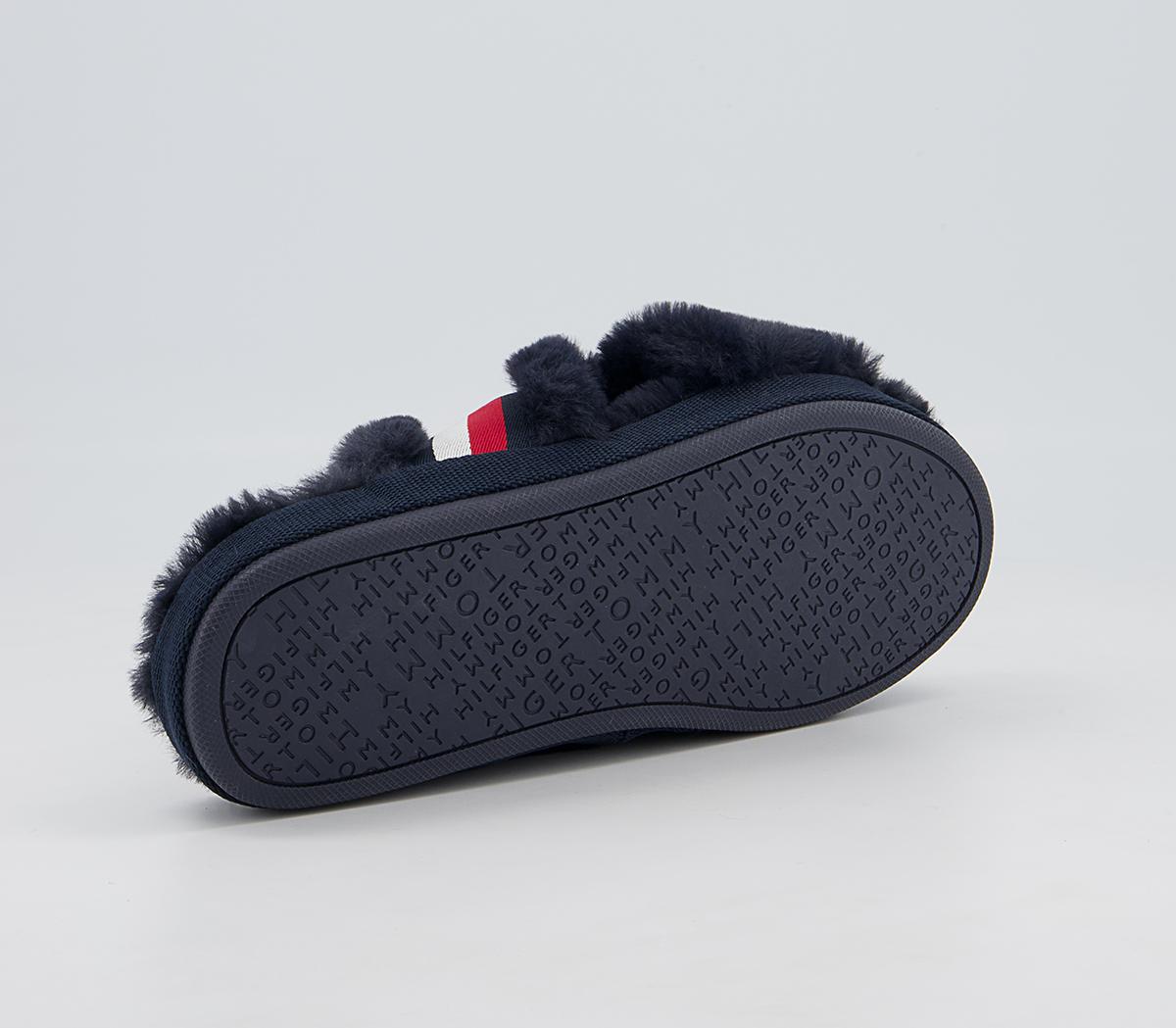 Tommy Hilfiger Tommy Furry Home Slippers Tommy Hilfiger Tommy Furry Home Slippers Blue White Red