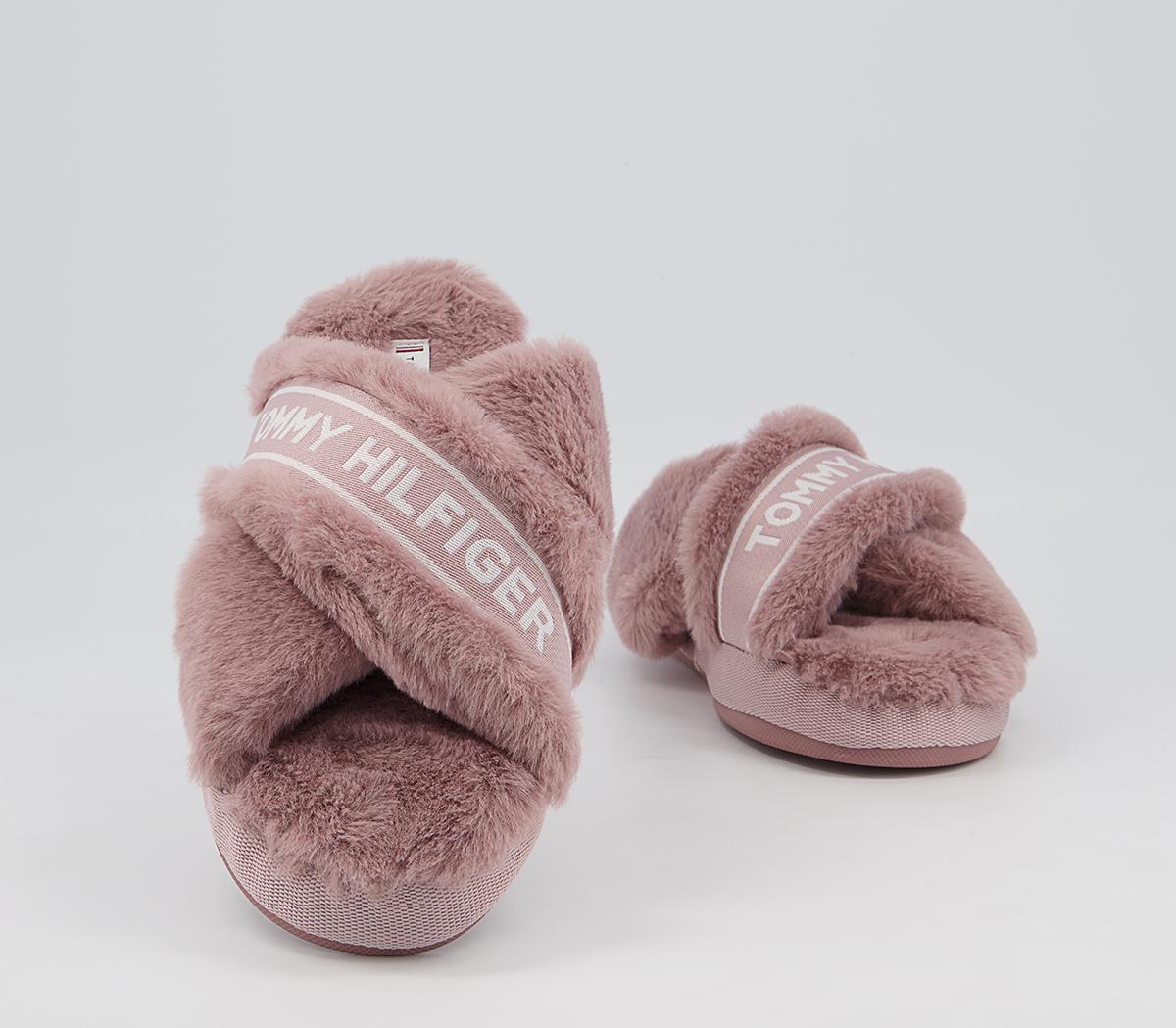 Tommy Hilfiger Tommy Furry Home Slippers Tommy Hilfiger Tommy Furry Home Slippers Desert Mauve