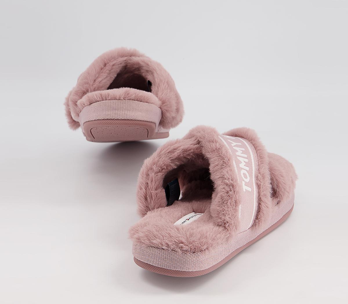Tommy Hilfiger Tommy Furry Home Slippers Tommy Hilfiger Tommy Furry Home Slippers Desert Mauve