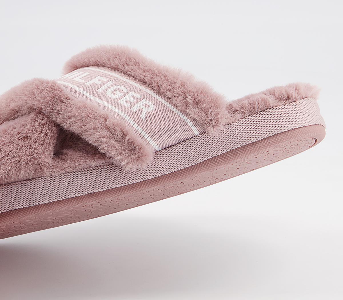 Tommy Hilfiger Tommy Furry Home Slippers Tommy Hilfiger Tommy Furry Home Slippers Desert Mauve