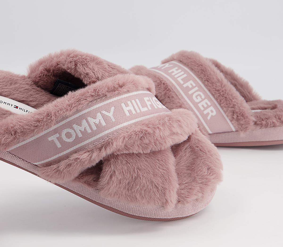 Tommy Hilfiger Tommy Furry Home Slippers Tommy Hilfiger Tommy Furry Home Slippers Desert Mauve