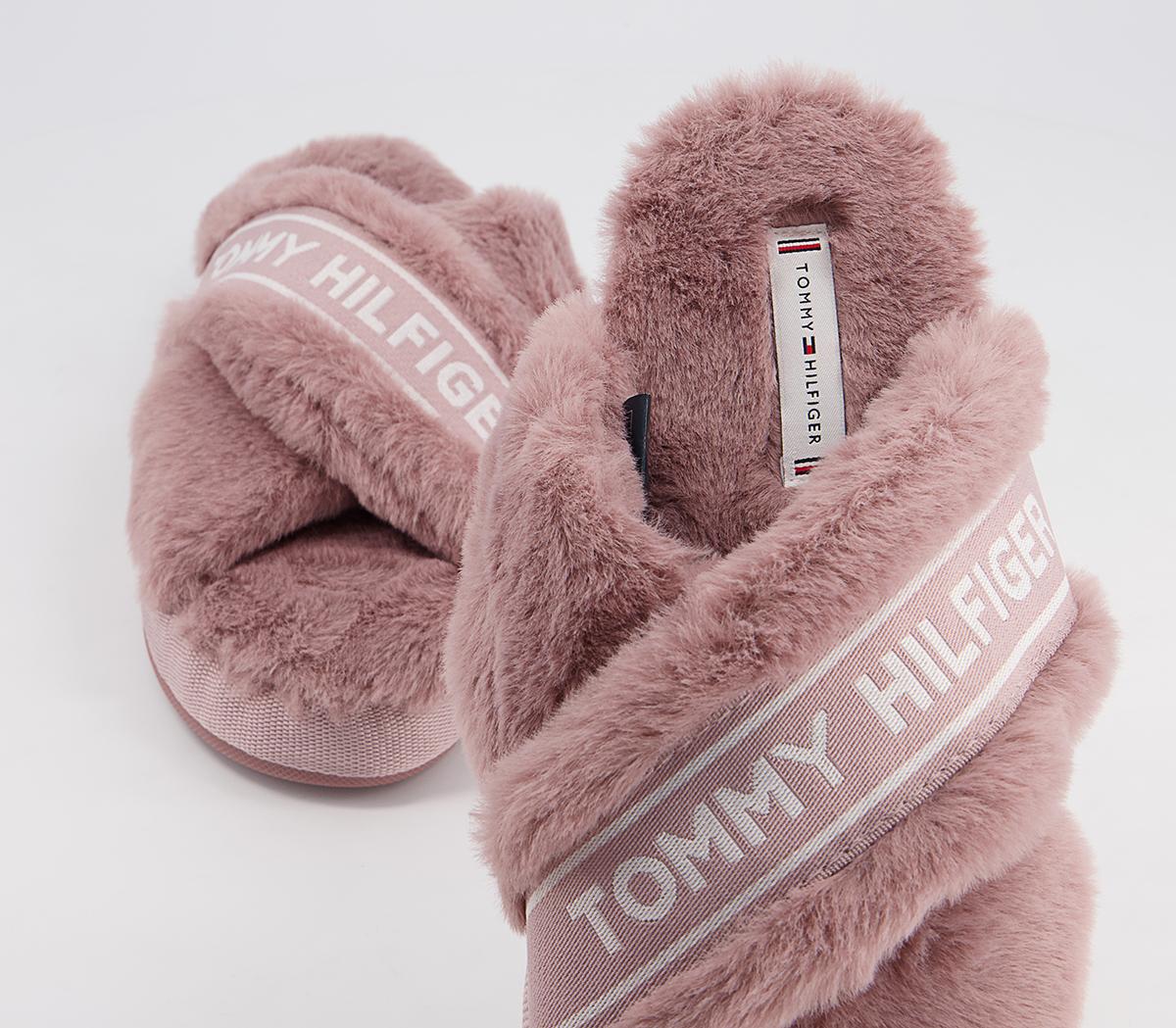 Tommy Hilfiger Tommy Furry Home Slippers Tommy Hilfiger Tommy Furry Home Slippers Desert Mauve