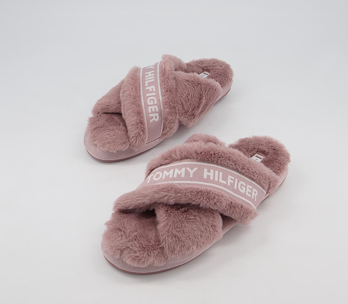 Tommy Hilfiger Tommy Furry Home Slippers Tommy Hilfiger Tommy Furry Home Slippers Desert Mauve