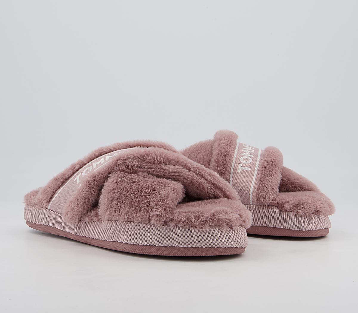 Tommy Hilfiger Tommy Furry Home Slippers Tommy Hilfiger Tommy Furry Home Slippers Desert Mauve