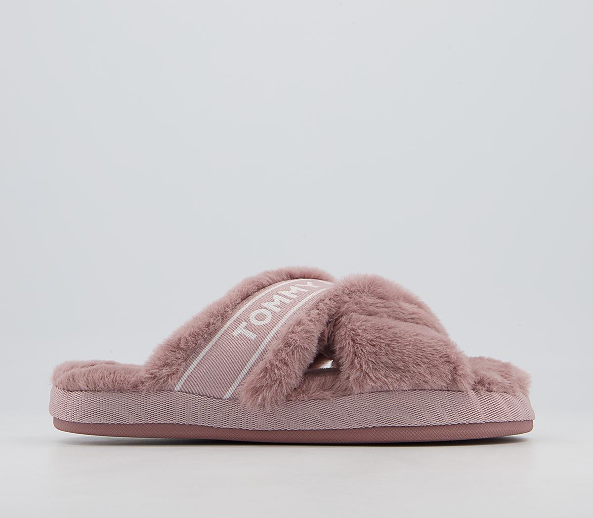 Tommy Hilfiger Tommy Furry Home Slippers Tommy Hilfiger Tommy Furry Home Slippers Desert Mauve