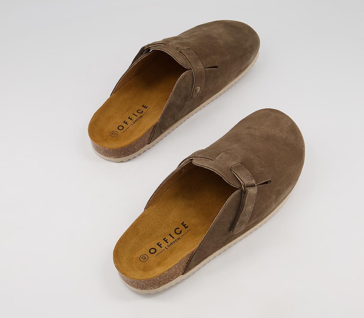 OFFICE Sully Footbed Mules Mink Suede - Men's Casual Shoes