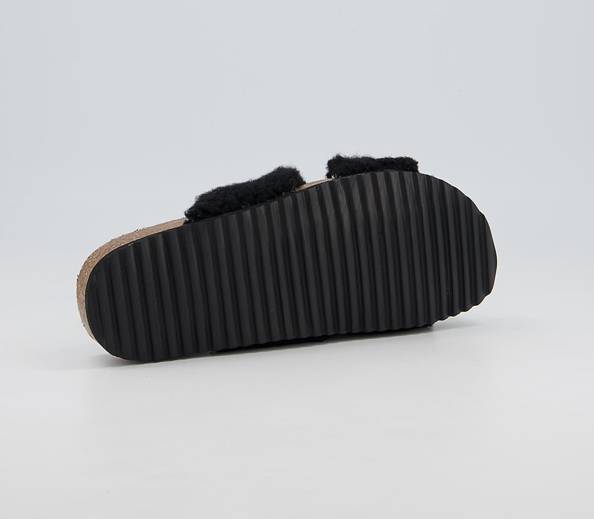 Office Findings Twisted Footbed Slippers Office Findings Twisted Footbed Slippers Black Borg