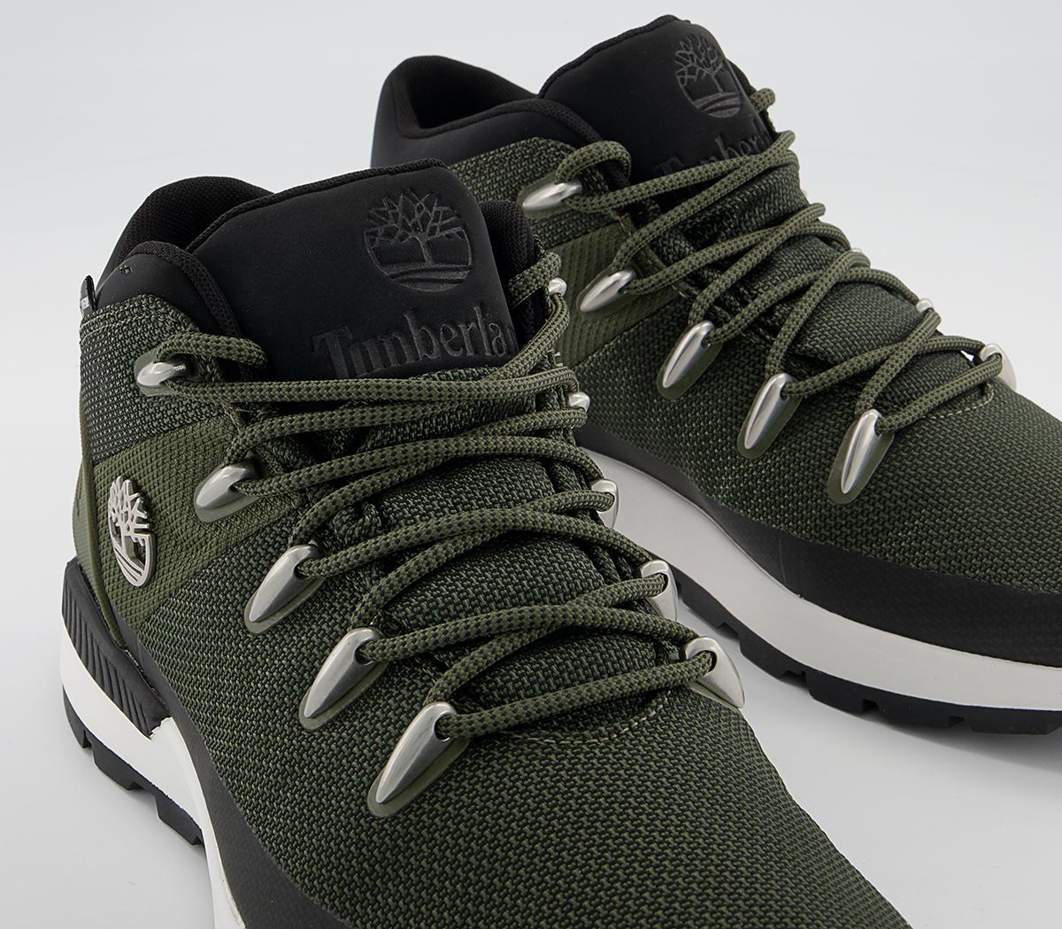 Timberland Sprint Trekker Mid Fab Boots Timberland Sprint Trekker Mid Fab Boots Dark Green Mesh