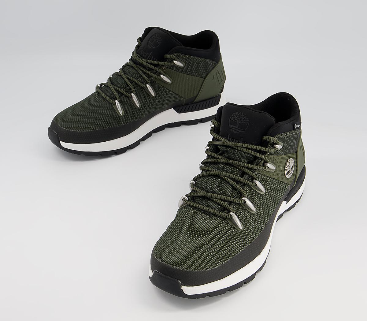 Timberland Sprint Trekker Mid Fab Boots Timberland Sprint Trekker Mid Fab Boots Dark Green Mesh