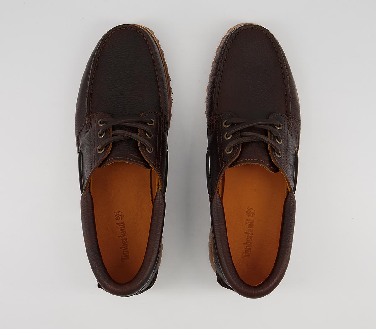 Timberland Authentic 3 Eye Boat Shoes Dark Brown Boat Shoes