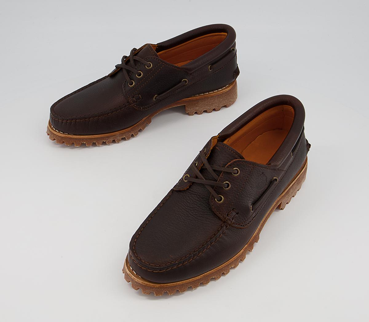 Timberland Authentic 3 Eye Boat Shoes Dark Brown - Boat Shoes