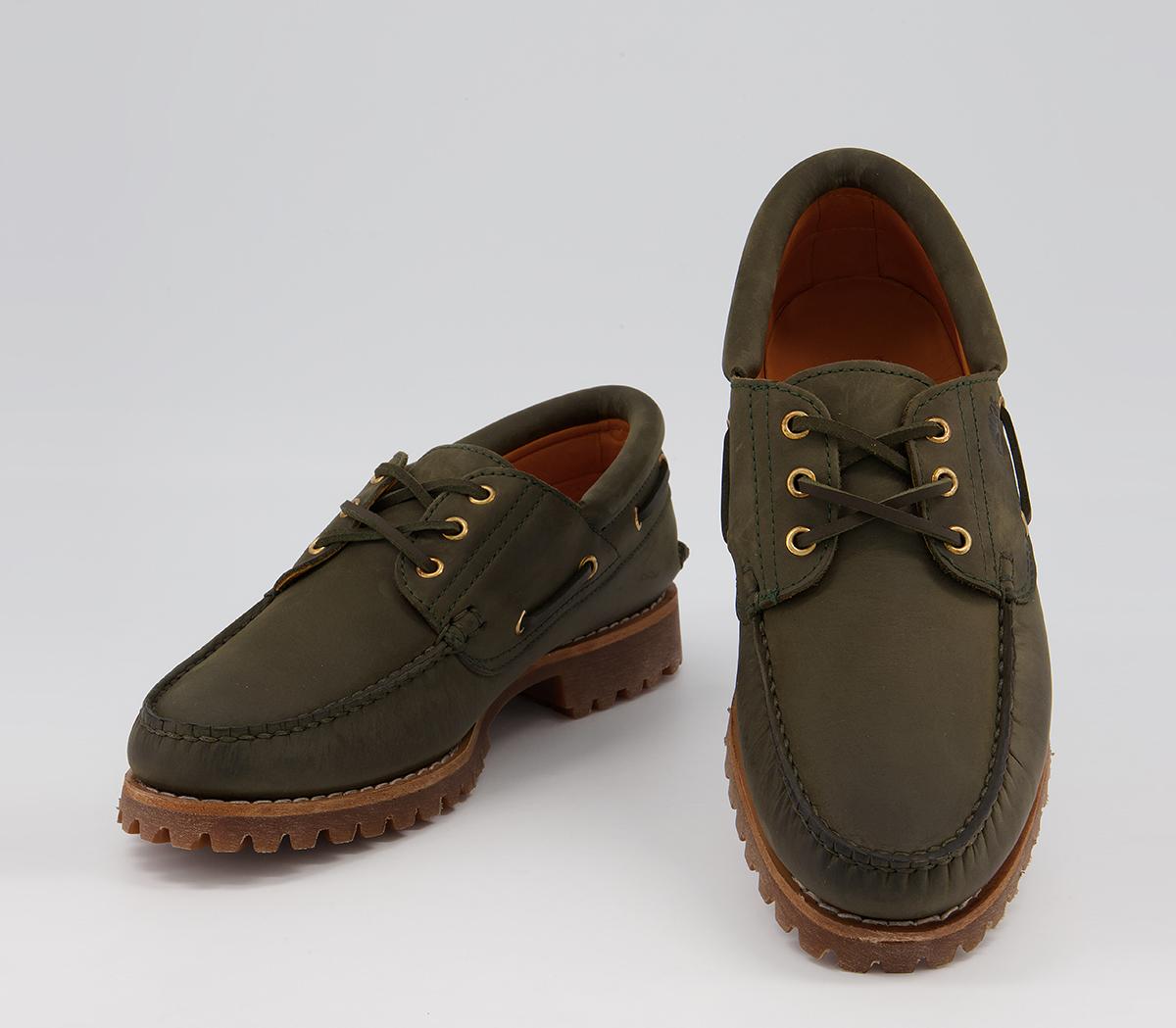 Timberland Authentic 3 Eye Boat Shoes Timberland Authentic 3 Eye Boat Shoes Dark Green