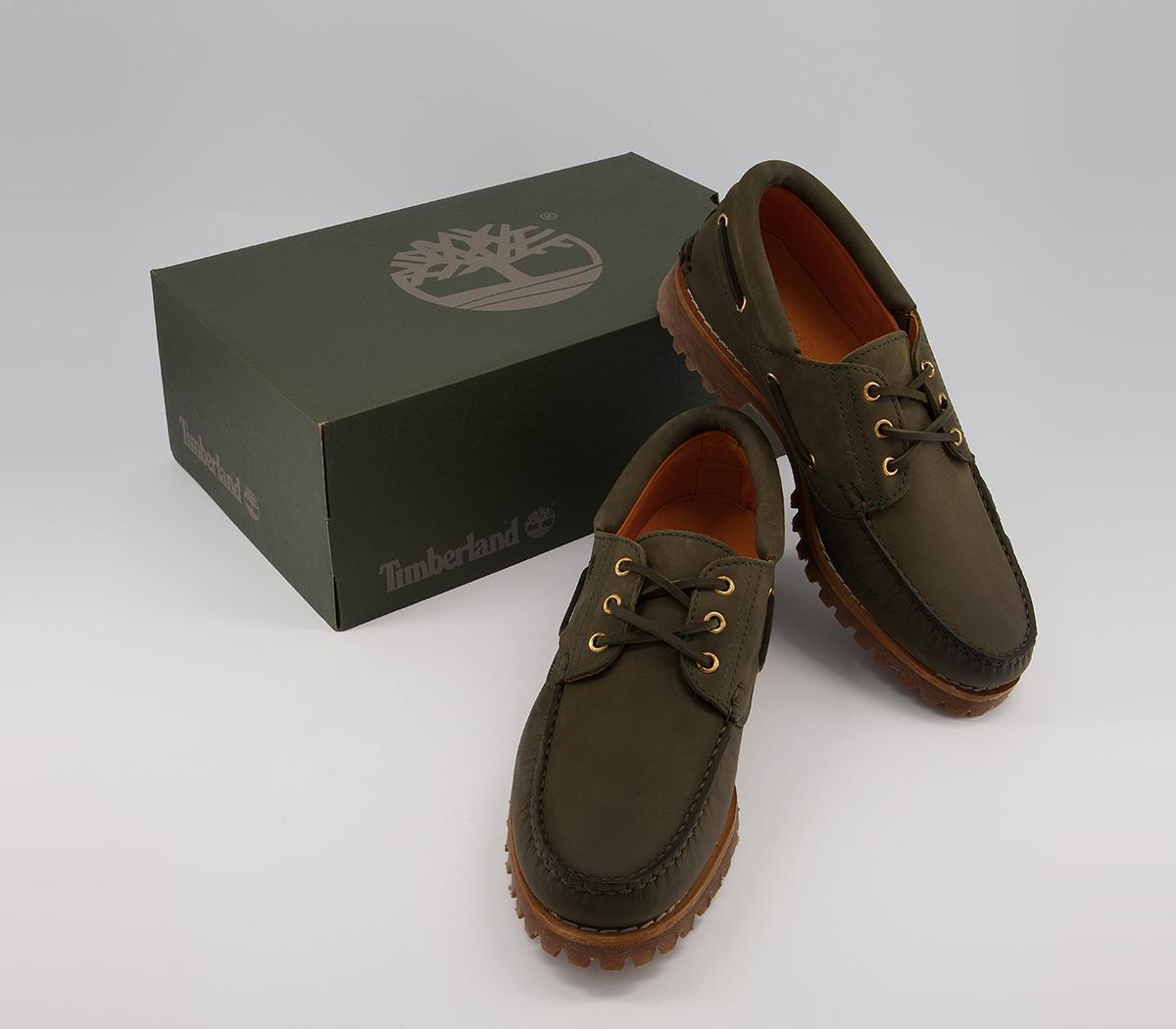 Timberland Authentic 3 Eye Boat Shoes Timberland Authentic 3 Eye Boat Shoes Dark Green