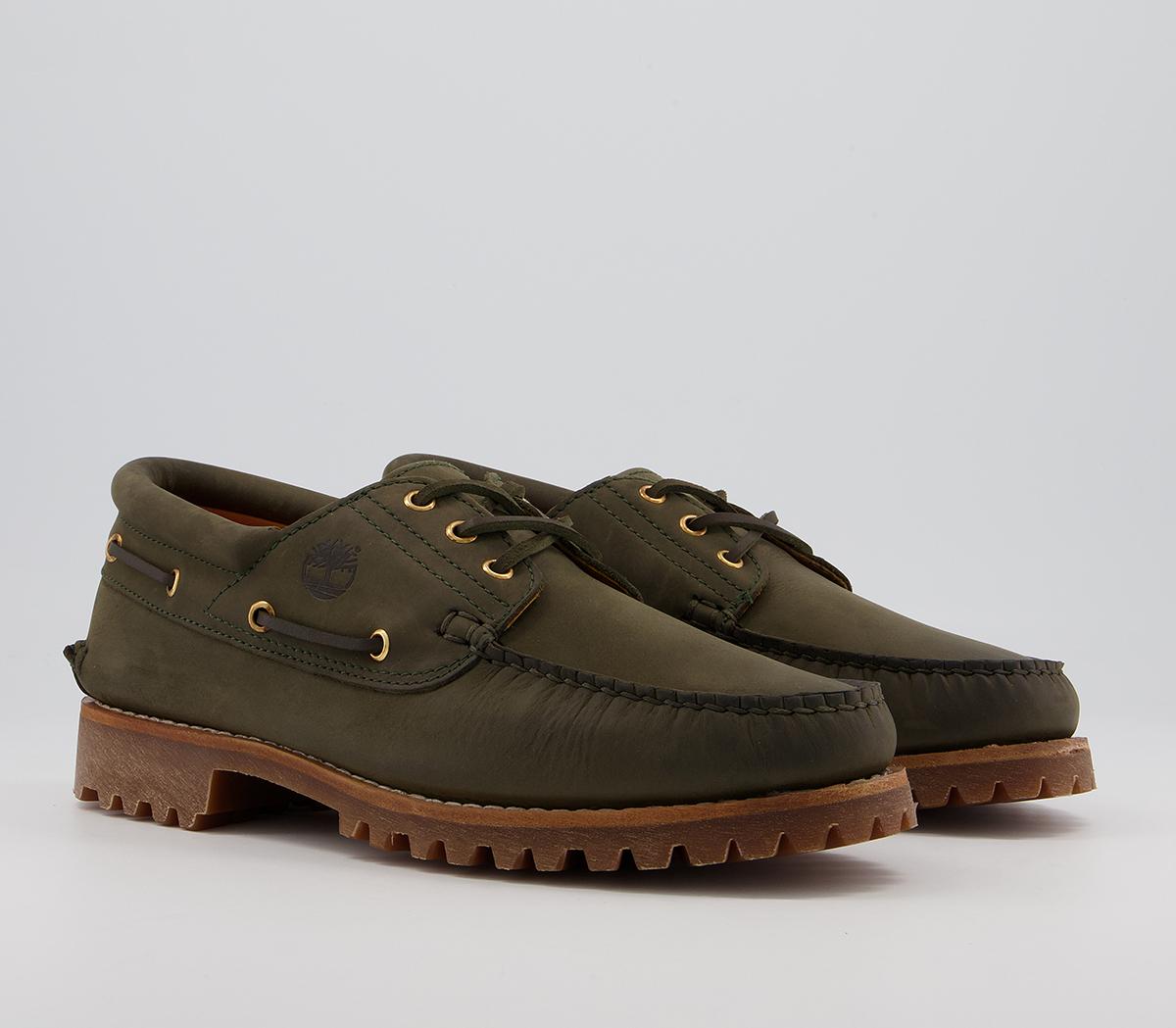 Timberland Authentic 3 Eye Boat Shoes Timberland Authentic 3 Eye Boat Shoes Dark Green