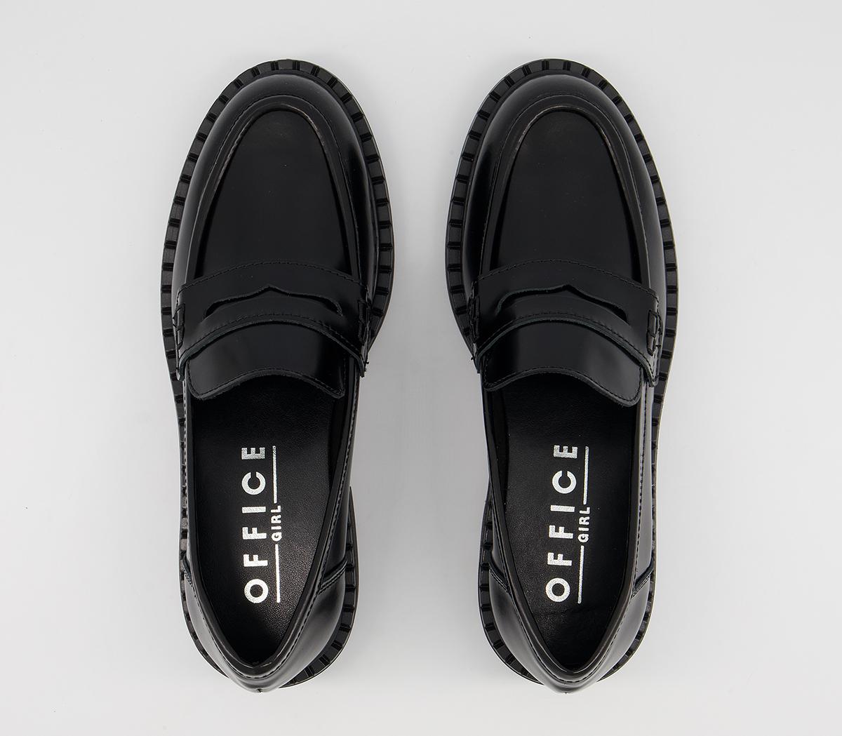Office Favour Chunky Sole Loafers Office Favour Chunky Sole Loafers Black Box Leather