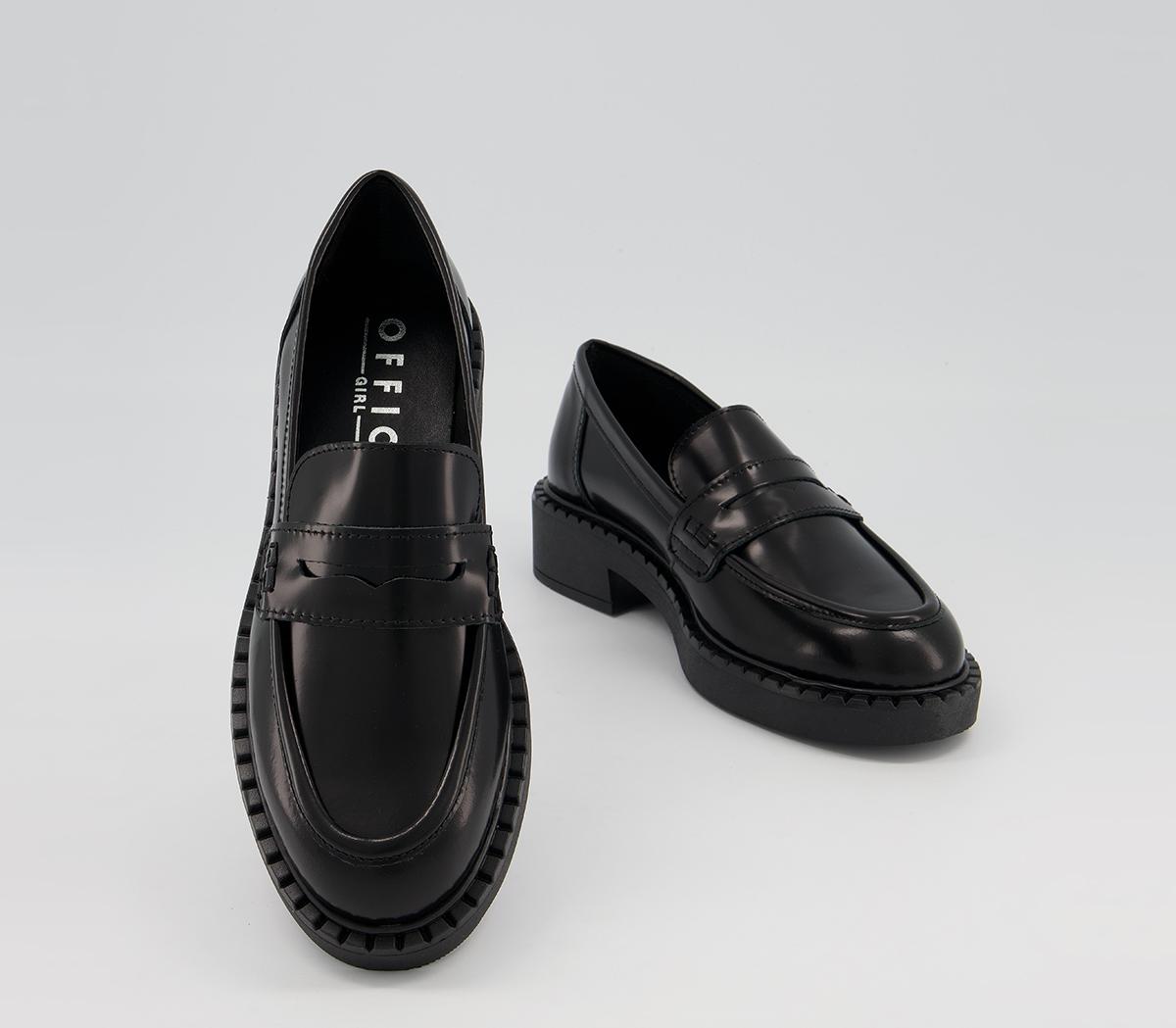 Office Favour Chunky Sole Loafers Office Favour Chunky Sole Loafers Black Box Leather
