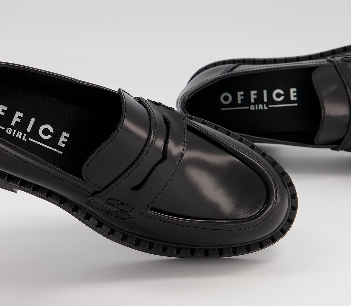 Office Favour Chunky Sole Loafers Office Favour Chunky Sole Loafers Black Box Leather
