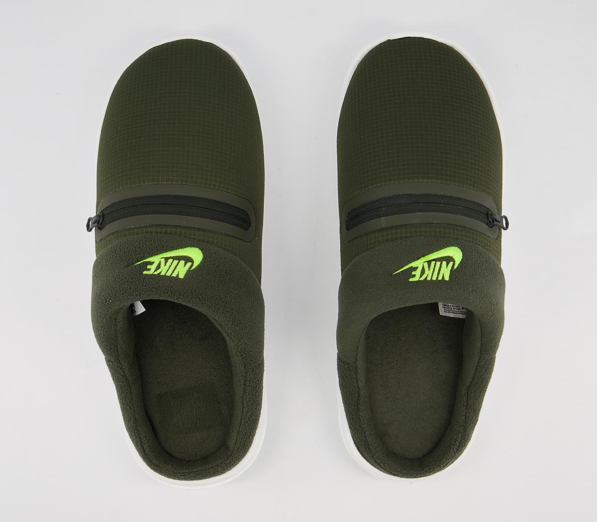 Nike Burrow Slippers Nike Burrow Slippers Cargo Khaki Volt Sequoia Summit White