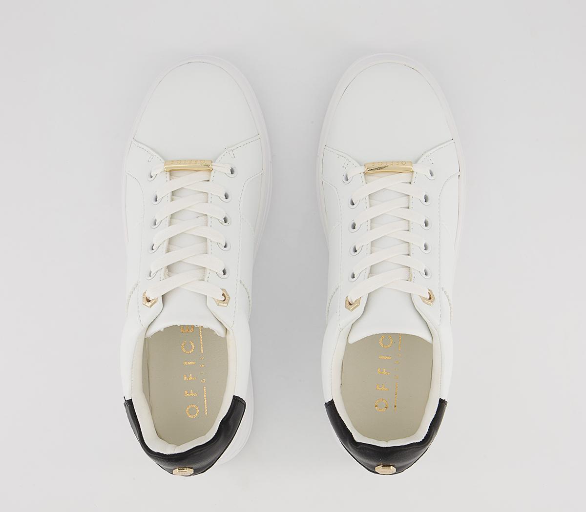 Office Focus Lace Up Trainers Office Focus Lace Up Trainers White Black Mix