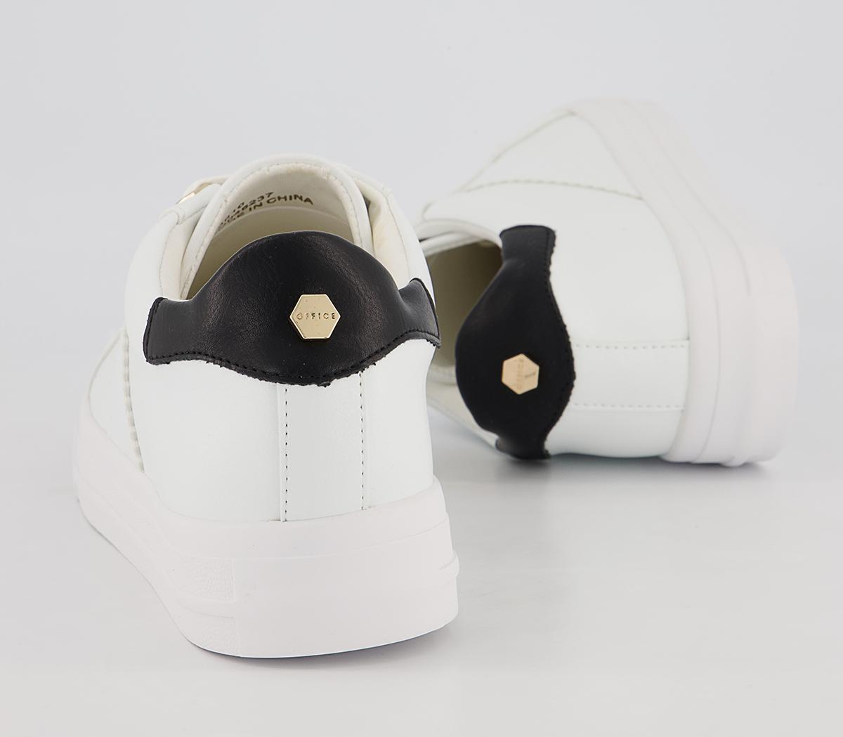 Office Focus Lace Up Trainers Office Focus Lace Up Trainers White Black Mix