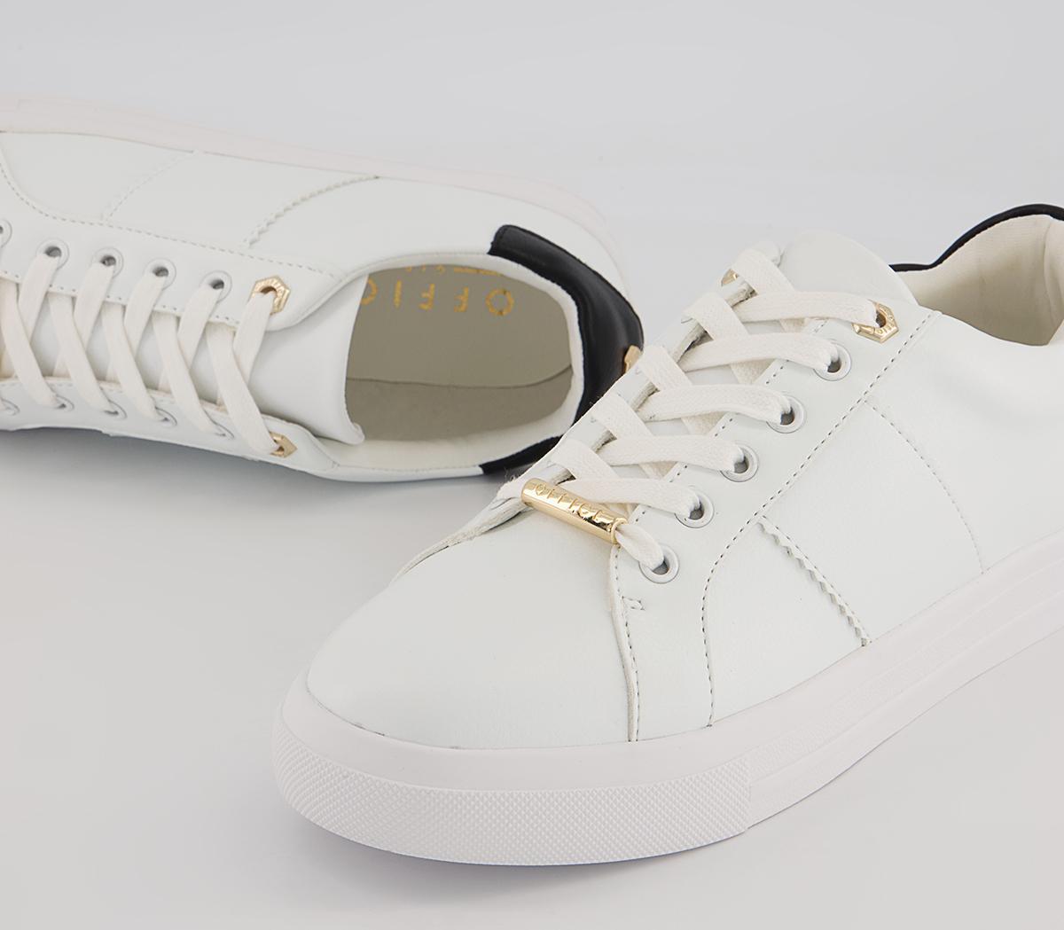 Office Focus Lace Up Trainers Office Focus Lace Up Trainers White Black Mix