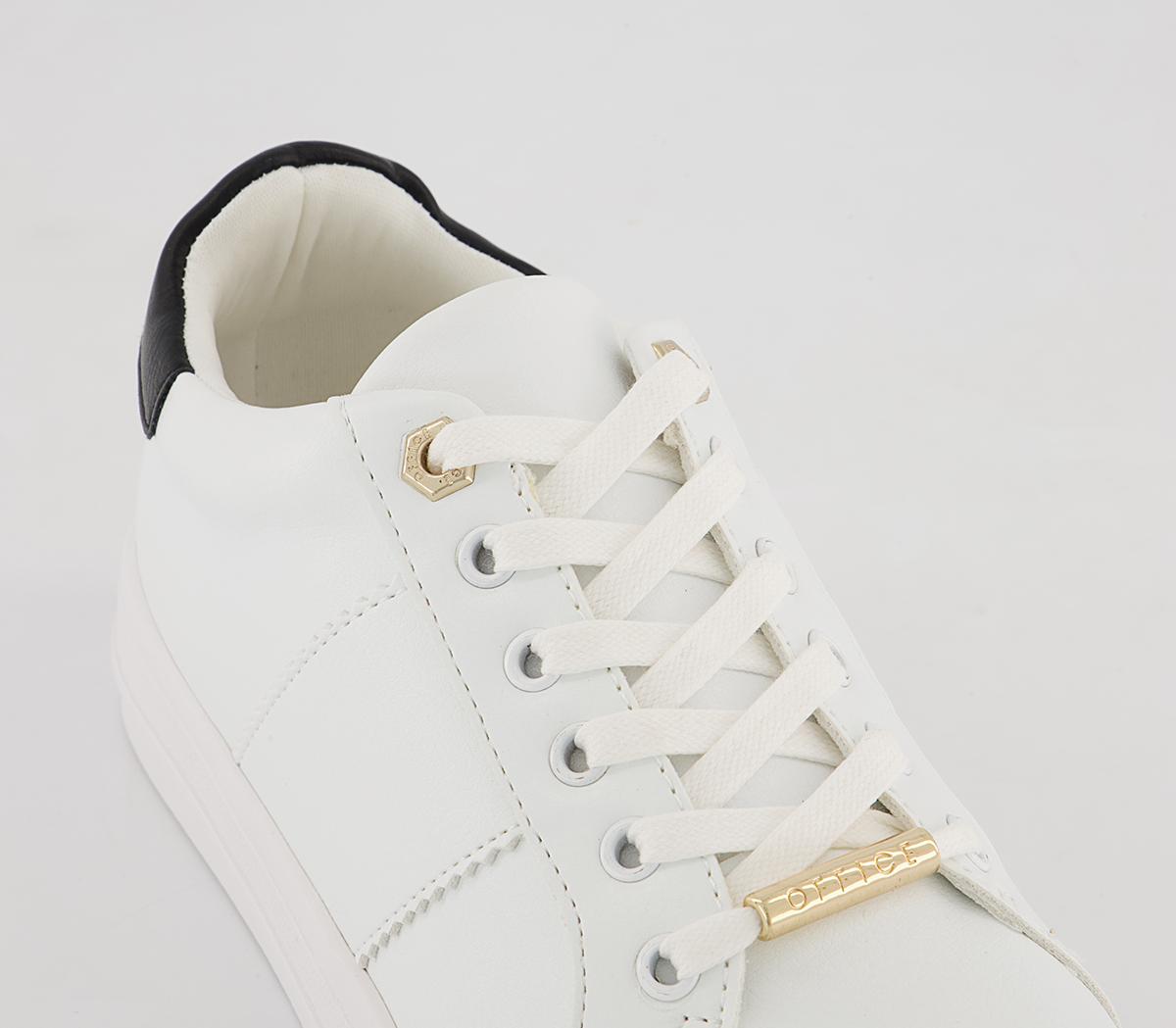 Office Focus Lace Up Trainers Office Focus Lace Up Trainers White Black Mix