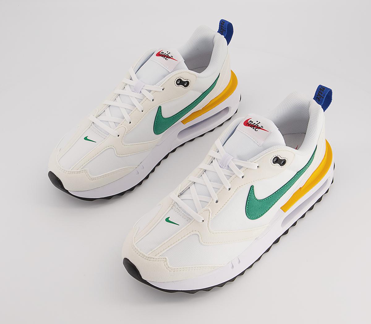 Nike Air Max Dawn Trainers Nike Air Max Dawn Trainers White Malachite Sail University Gold