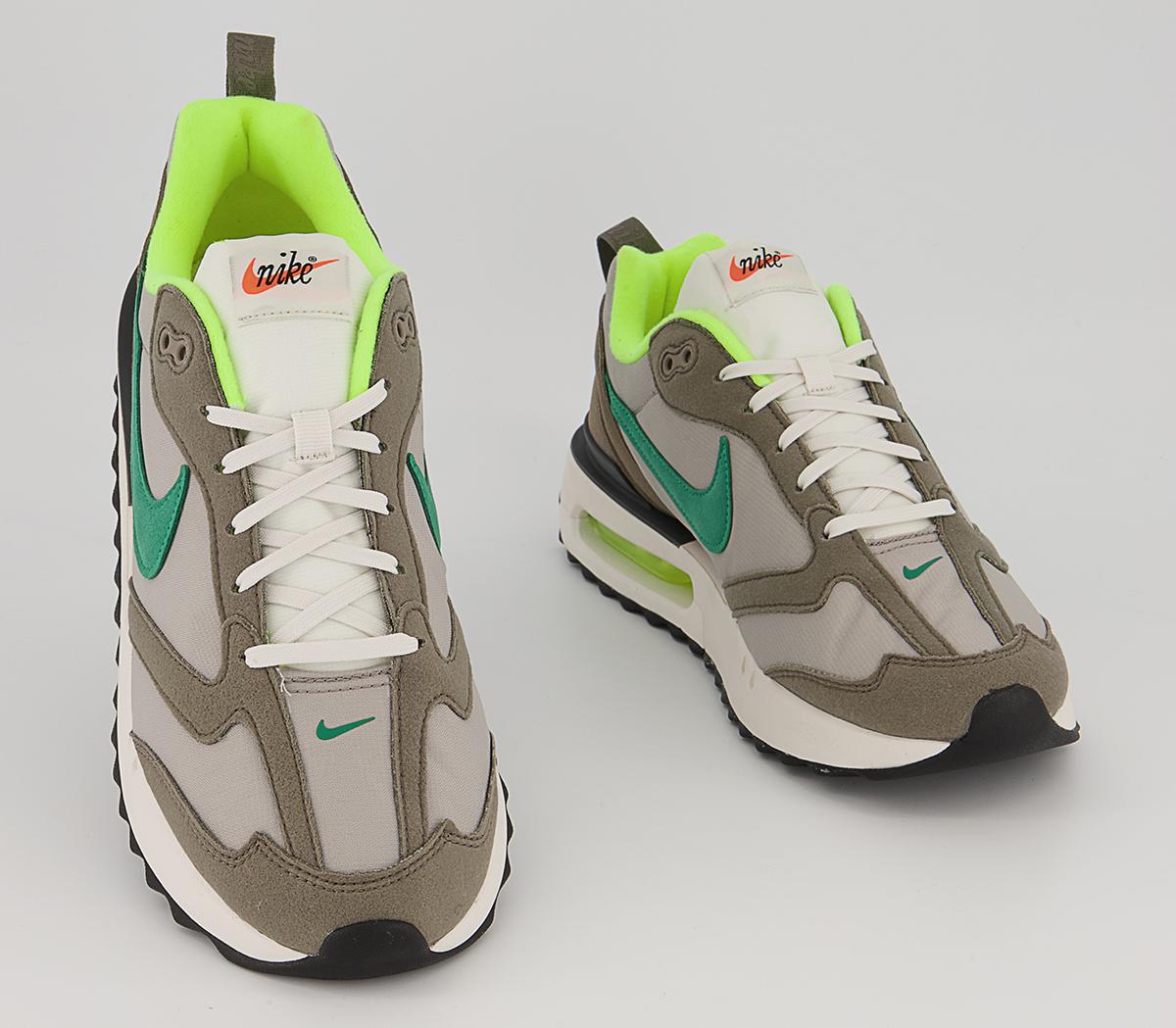 Nike Air Max Dawn Trainers Nike Air Max Dawn Trainers Olive Grey Volt