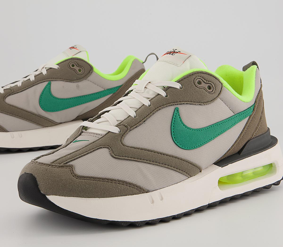 Nike Air Max Dawn Trainers Nike Air Max Dawn Trainers Olive Grey Volt