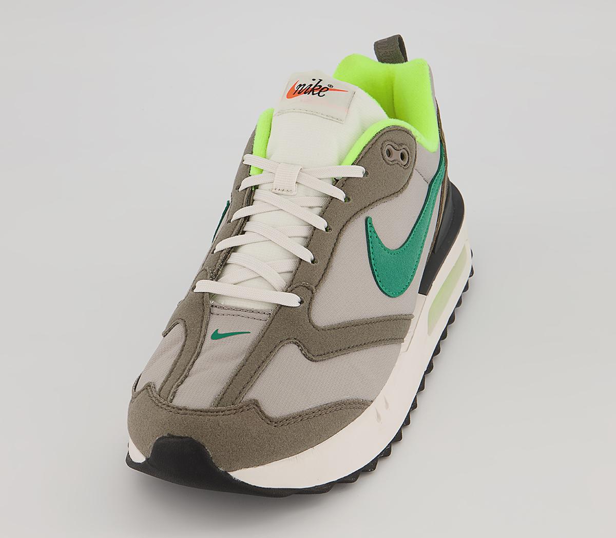 Nike Air Max Dawn Trainers Nike Air Max Dawn Trainers Olive Grey Volt