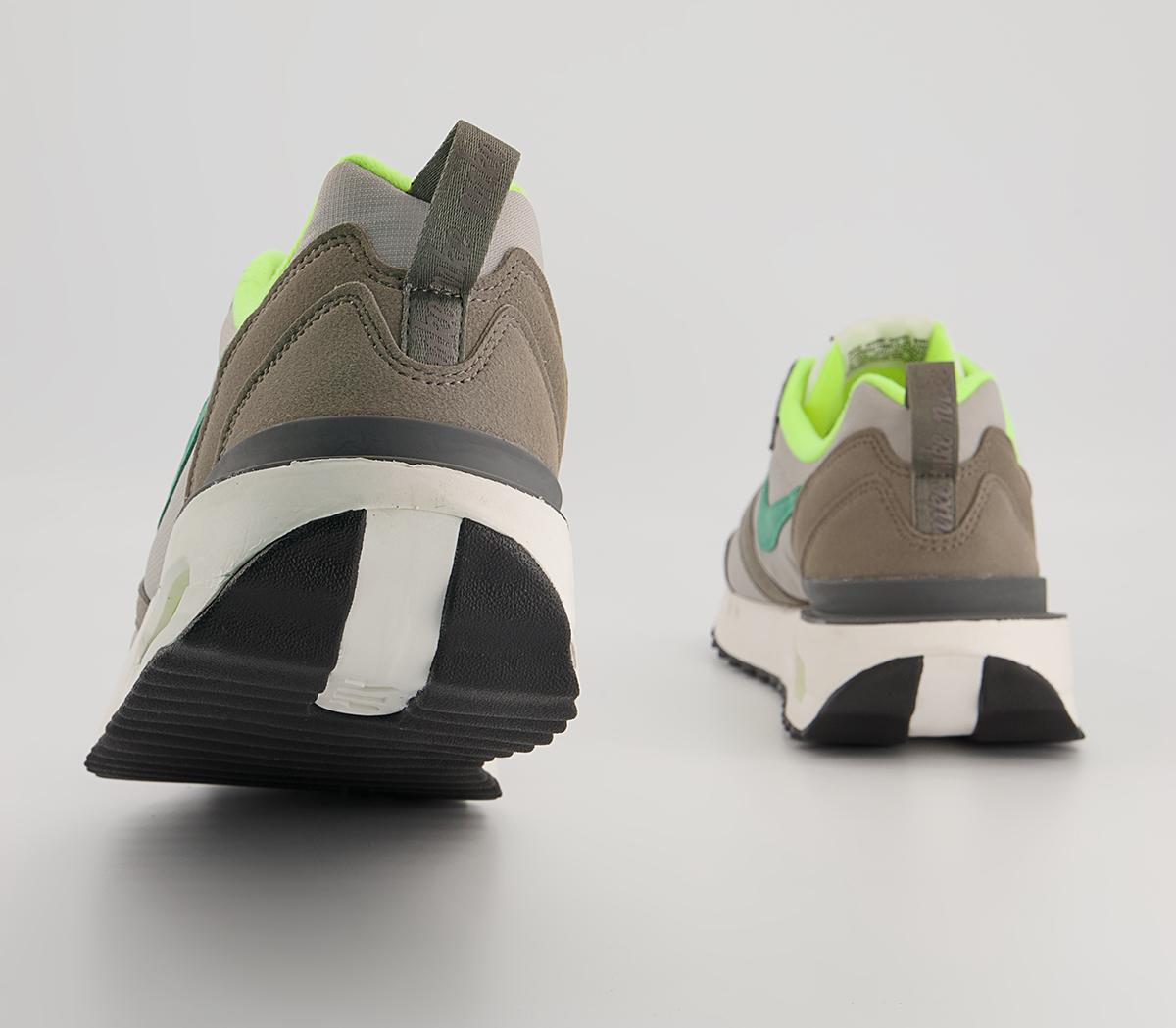 Nike Air Max Dawn Trainers Nike Air Max Dawn Trainers Olive Grey Volt
