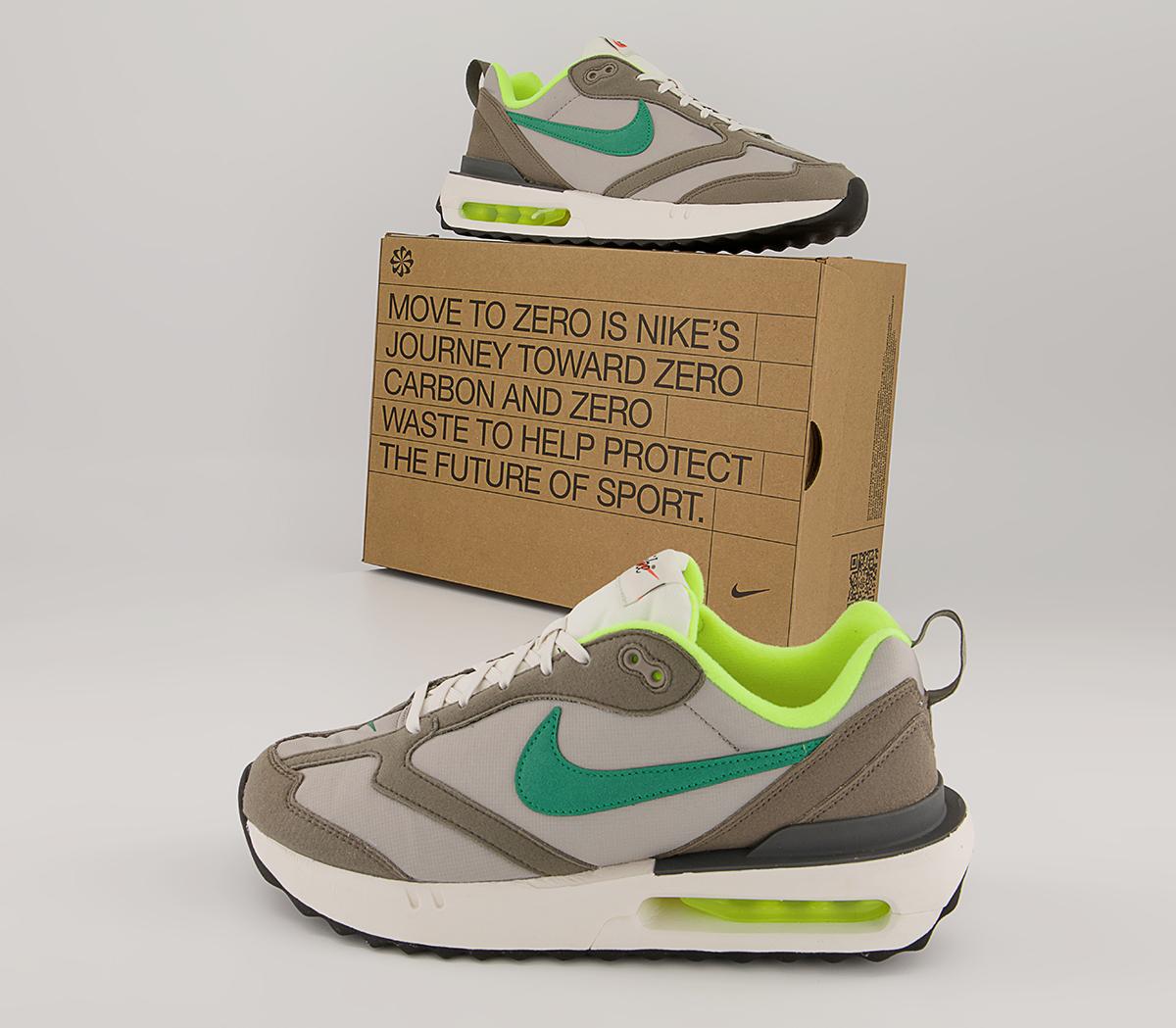 Nike Air Max Dawn Trainers Nike Air Max Dawn Trainers Olive Grey Volt