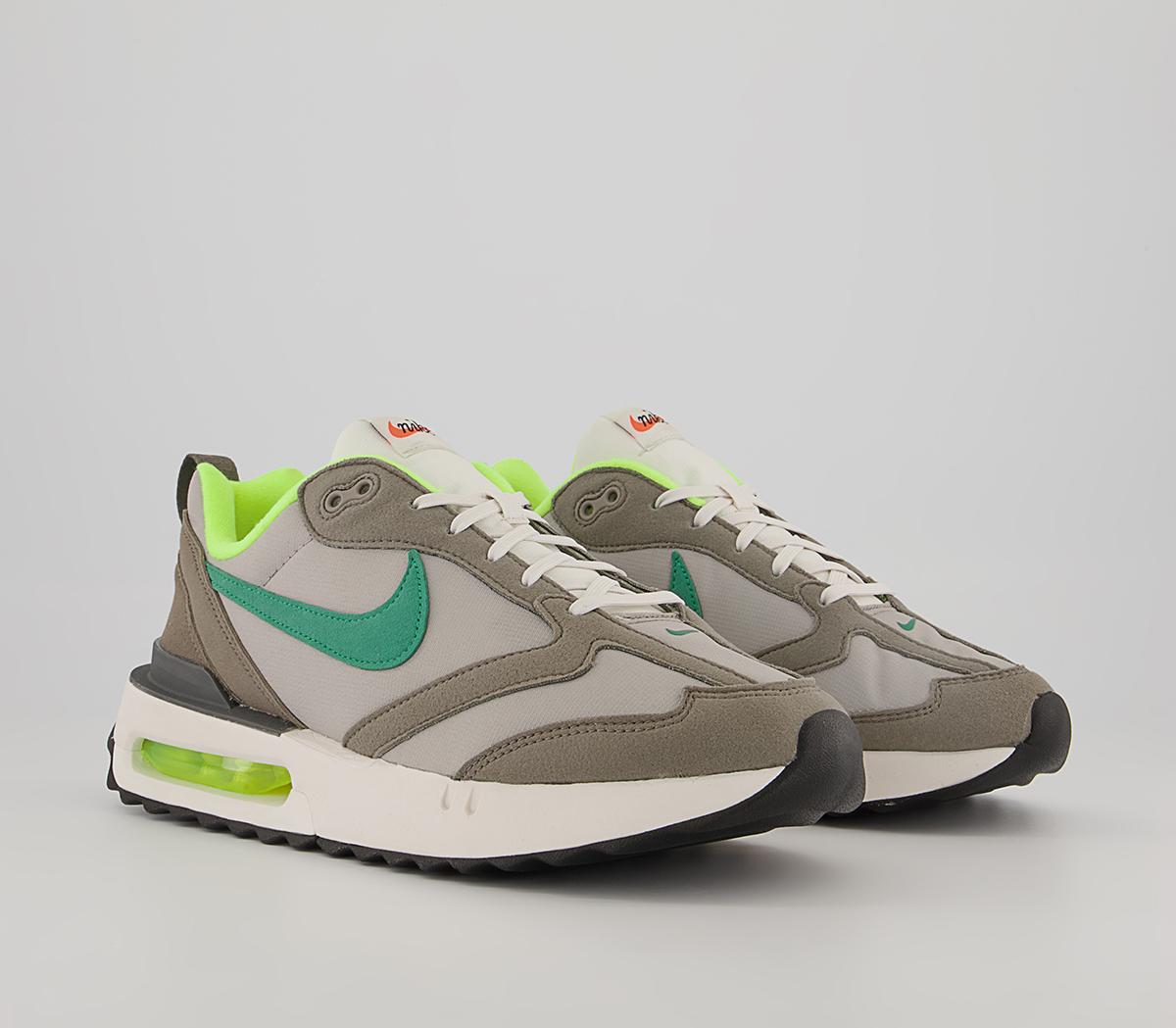 Nike Air Max Dawn Trainers Nike Air Max Dawn Trainers Olive Grey Volt