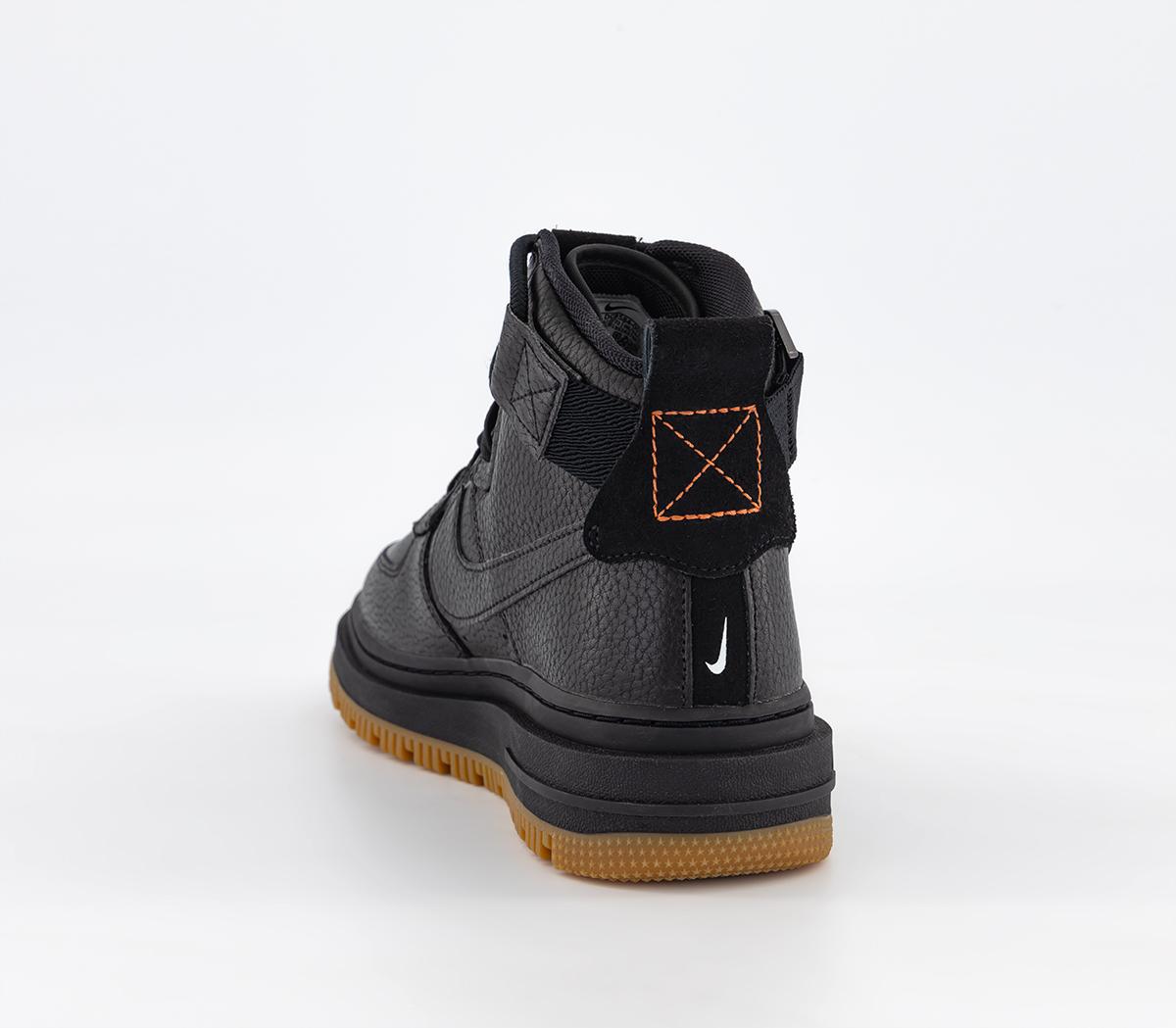 Nike Air Force 1 Utility Hi 2.0 Black Summit White Orange Gum Med