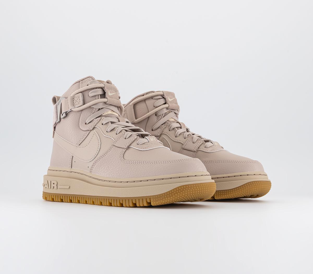 NikeAir Force 1 Utility Hi 2.0 Trainers Fossil Stone Pearl White White
