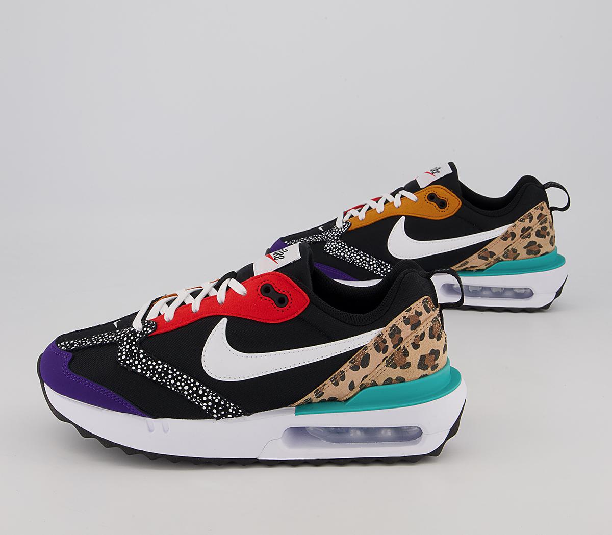 Nike Air Max Dawn Trainers Nike Air Max Dawn Trainers Black White Habanero Red Electro Purple