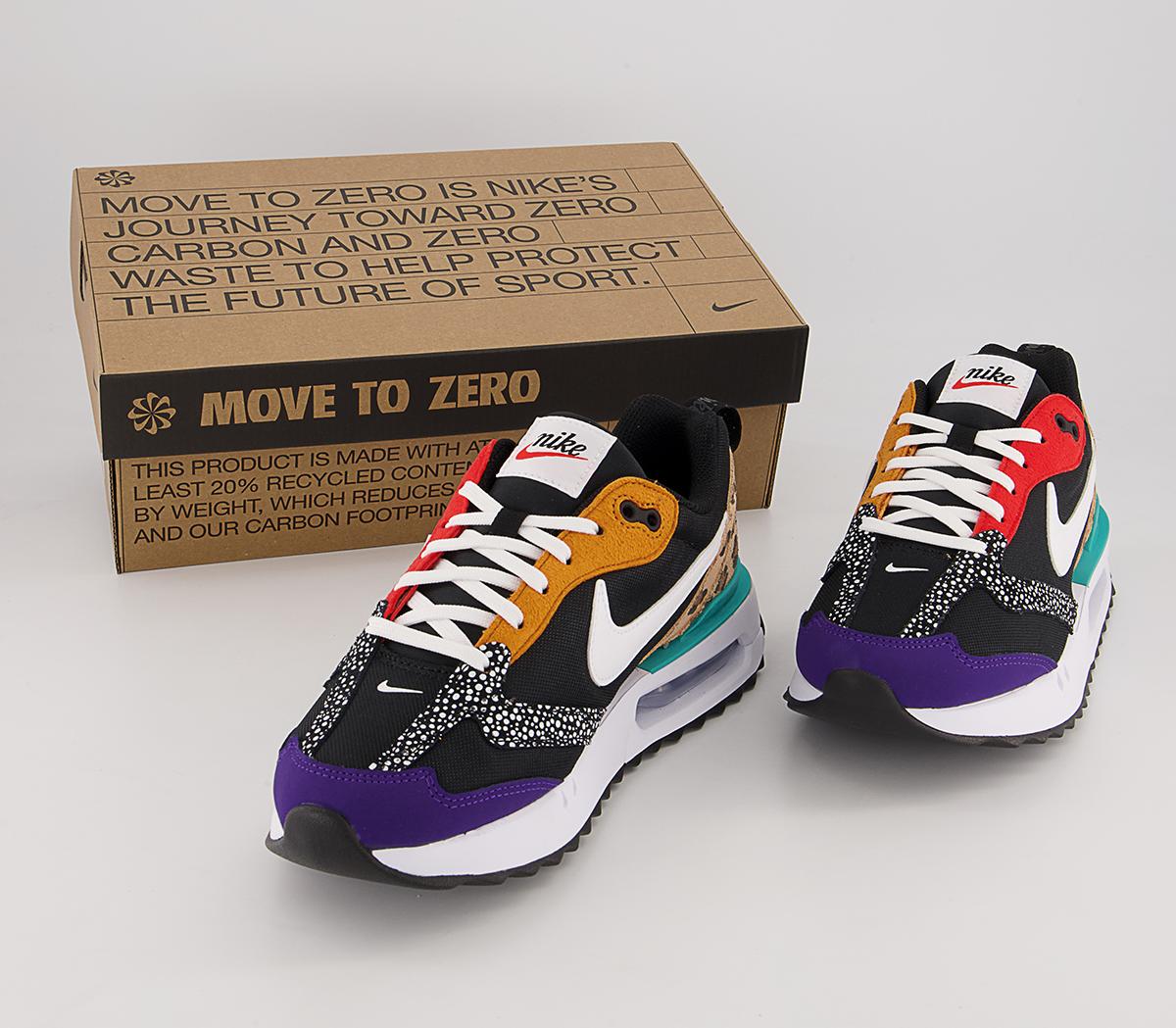 Nike Air Max Dawn Trainers Nike Air Max Dawn Trainers Black White Habanero Red Electro Purple