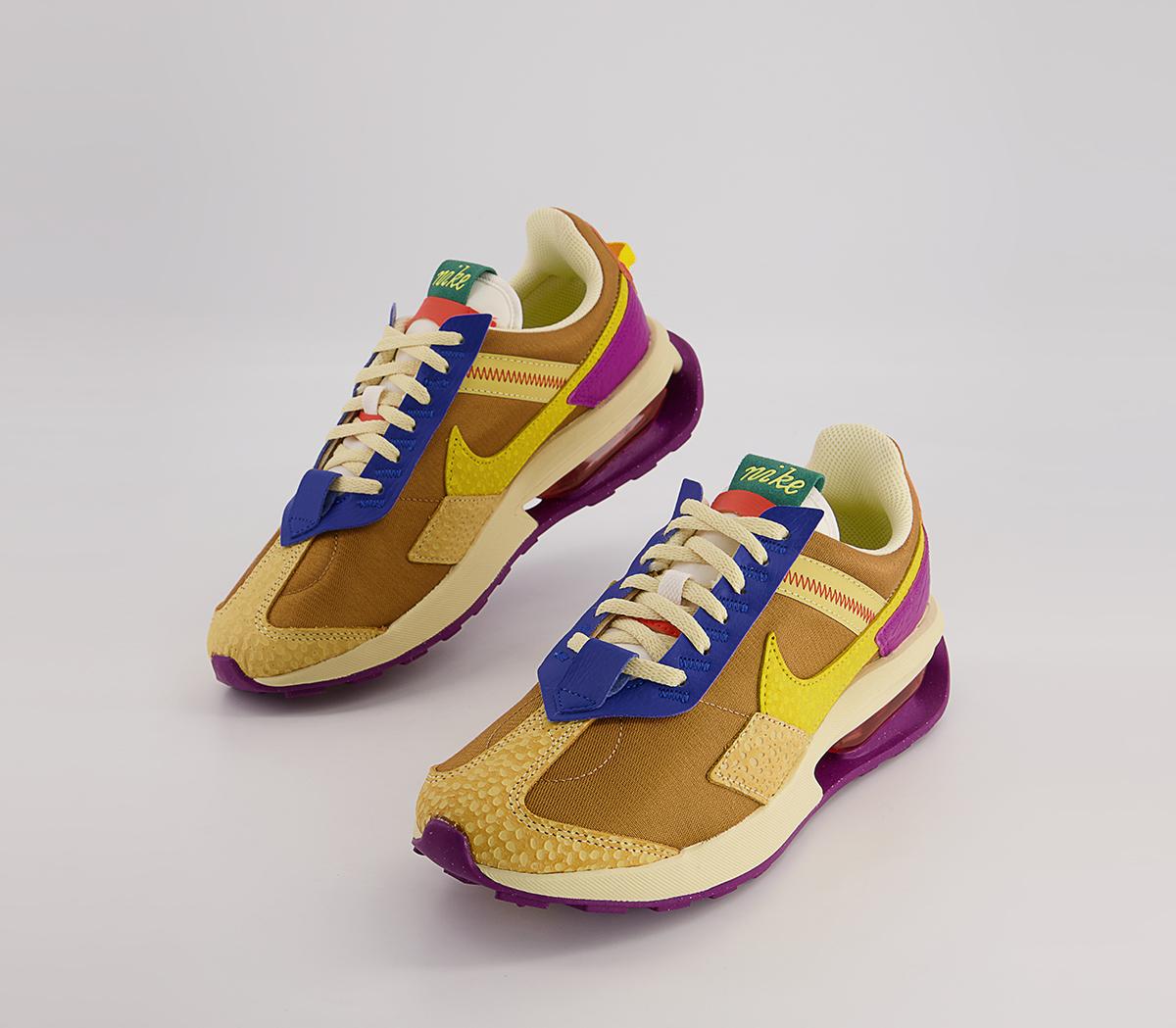 Nike Air Max Pre Day Trainers Nike Air Max Pre Day Trainers Wheat Yellow Strikered Plumorange