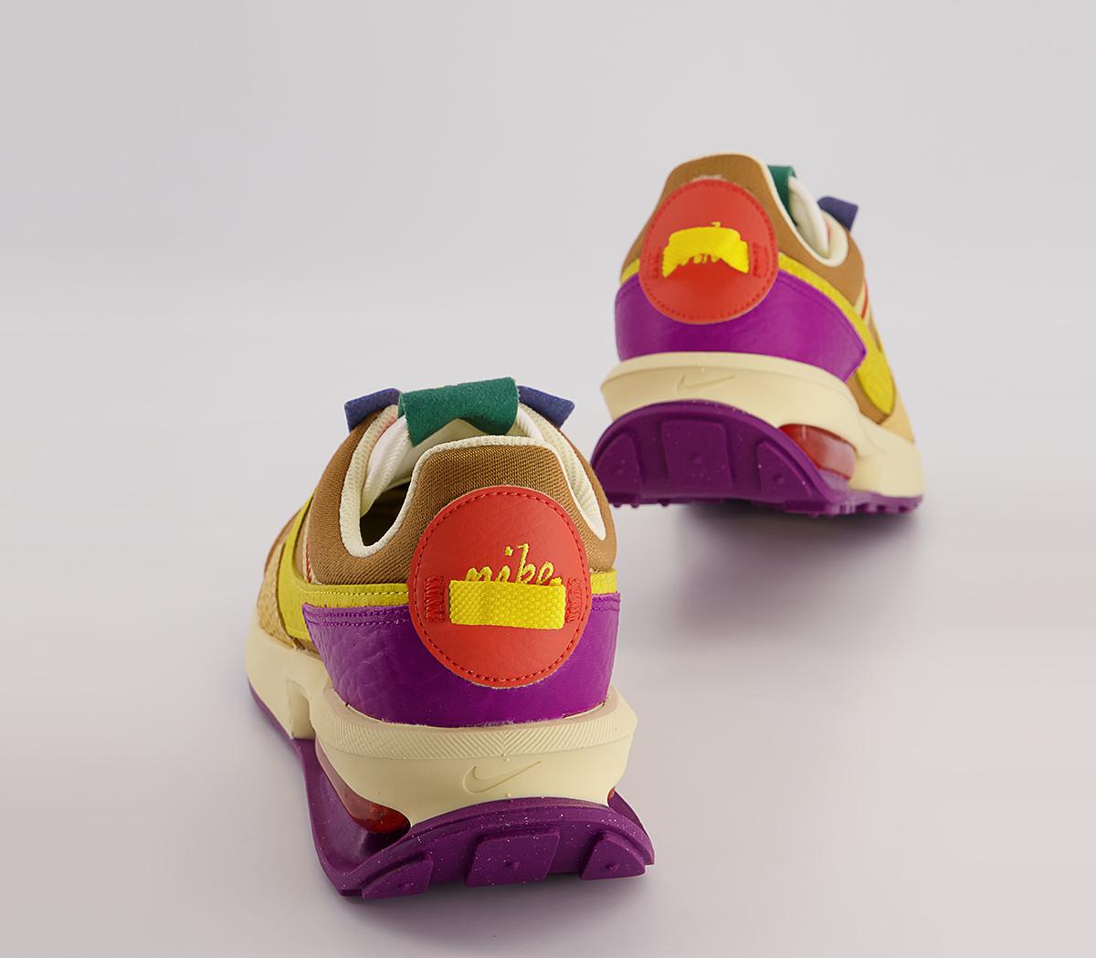 Nike Air Max Pre Day Trainers Nike Air Max Pre Day Trainers Wheat Yellow Strikered Plumorange