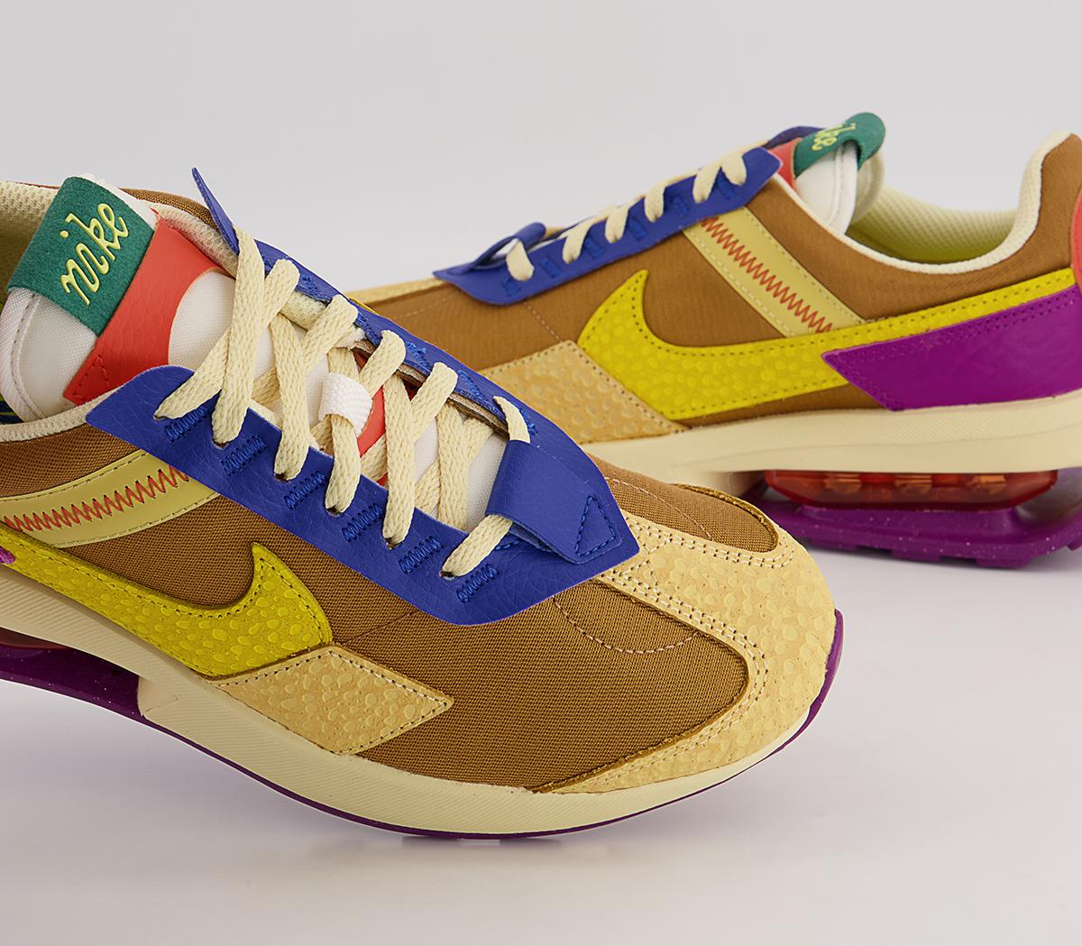 Nike Air Max Pre Day Trainers Nike Air Max Pre Day Trainers Wheat Yellow Strikered Plumorange
