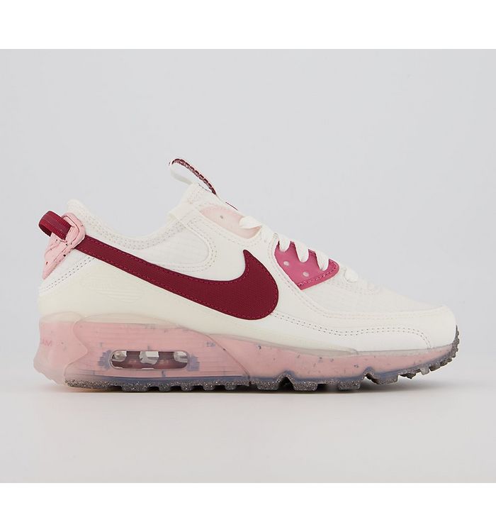 Nike Air Max Terrascape 90 Trainers Summit White Pomegranate Pink Glaze Lace,White,Black,Pink