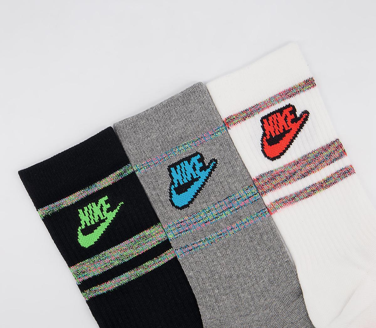 Nike Everyday Essential Crew Socks 3 Pair Multi Colour - Accessories