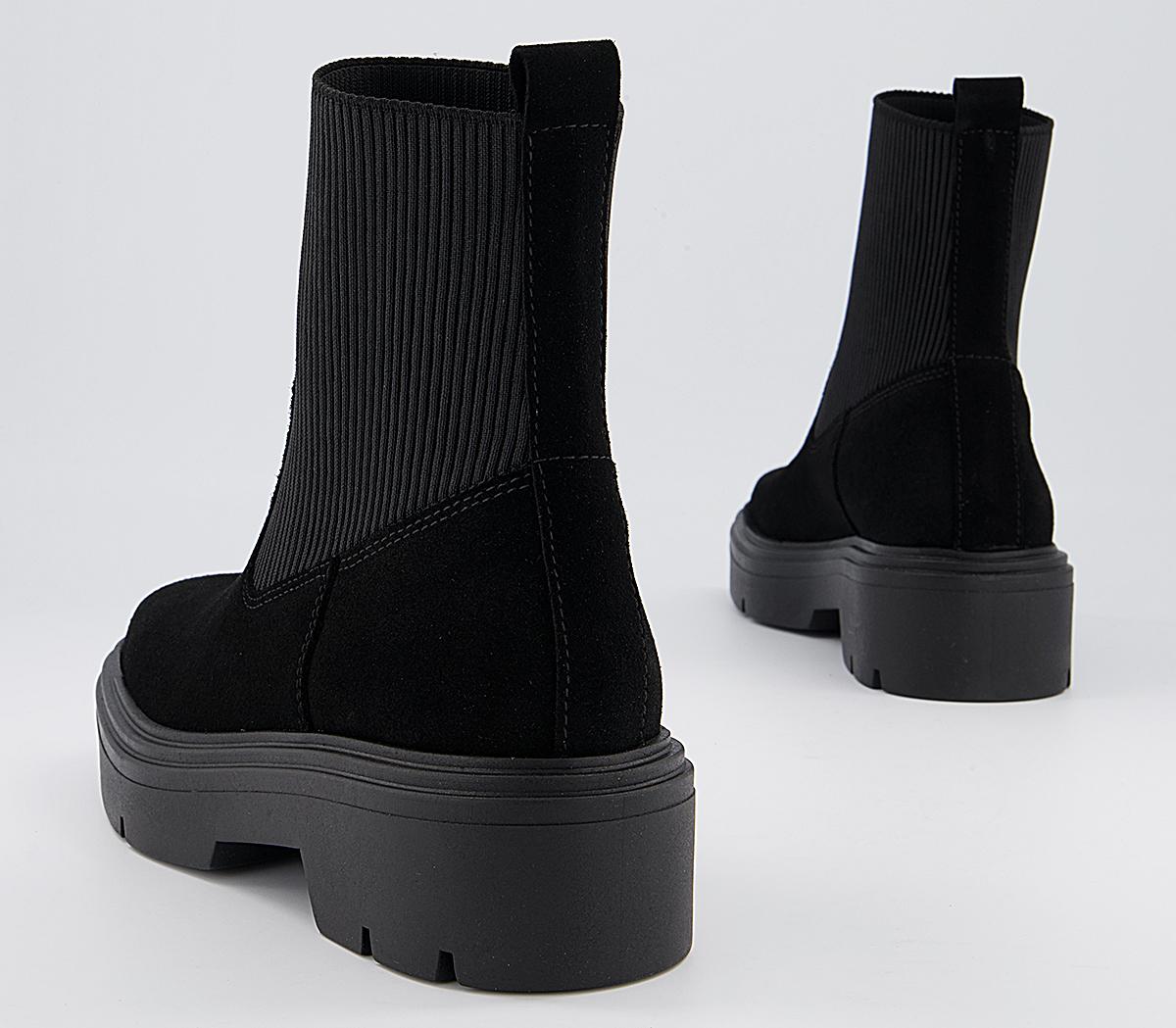 ribbed chelsea boots