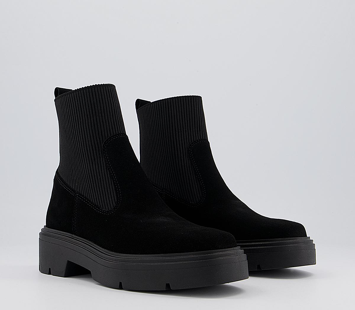 ribbed chelsea boots