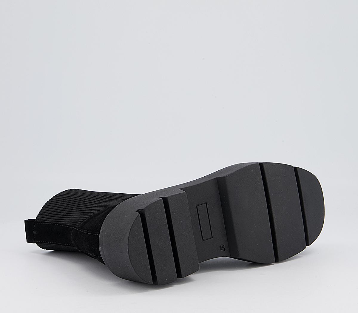 ribbed chelsea boots