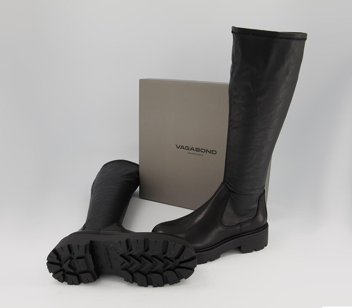 Vagabond Shoemakers Cosmo 2.0 Stretch Boots Black - Knee High Boots