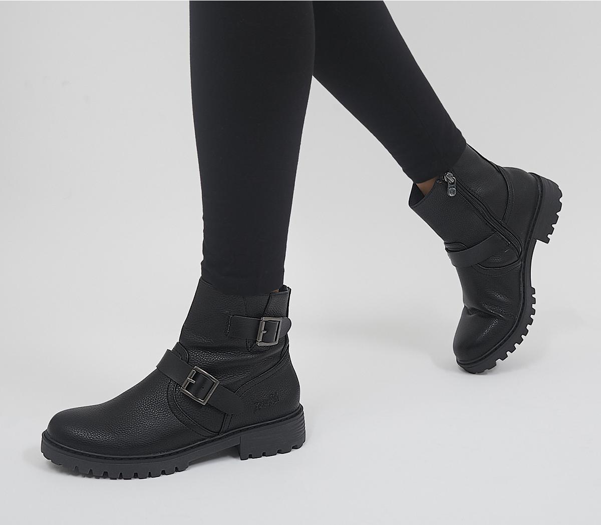 Blowfish Malibu Reman Buckle Boots Black - Women's Ankle Boots