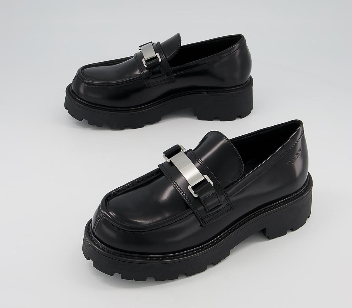 Vagabond Shoemakers Cosmo 2.0 Buckle Loafers Black Polished - Women’s ...