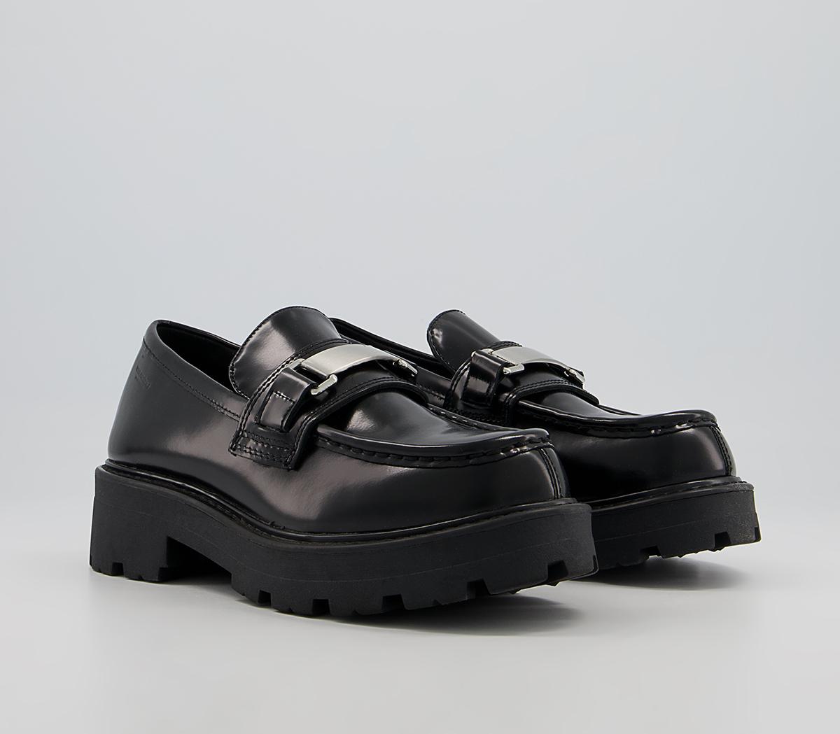 Vagabond Shoemakers Cosmo 2.0 Buckle Loafers Black Polished - Loafers